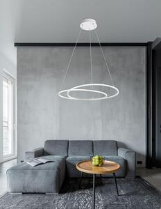 L'originale apparecchio a sospensione LED Viareggio dall'elegante design cromato