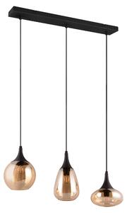 Lampada a sospensione a trave a 3 luci, larghezza 70 cm
