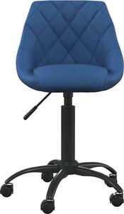 Sedia da Ufficio Blu in Velluto