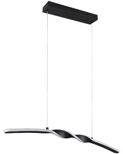 Lampada a sospensione a LED, metallo, nera, regolabile in altezza, H 150 cm