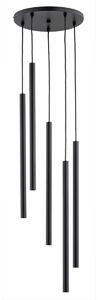 Lampada a sospensione COLLET nera 5xG9x10W in metallo, dimensioni: 120x30x30 cm, IP20, Alfa