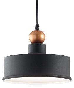 Sospensione Industrial-Minimal Triade-2 Metallo Grigio 1 Luce E27