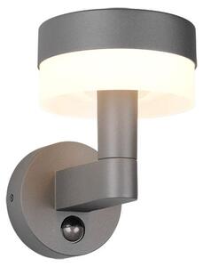 Applique da esterno a LED, rilevatore di movimento, alluminio, antracite, H 22,5 cm