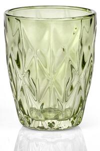 Bicchieri Acqua Tumbler Drink 6 pezzi diametro 8xh10 cm - 250 Ml in vetro pressato adatto alla lavastoviglie colore verde