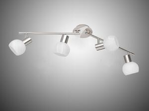 Faretto spot ANTIBES bianco-argento 4xE14x28W in metallo, dimensioni: 20x69,5x11 cm, IP20, RL
