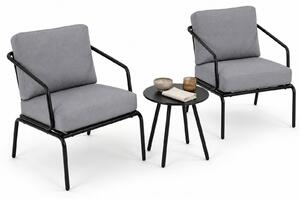 Set da giardino KOMFOTTEU composto da 3 pezzi: divano, tavolino e 2 poltrone