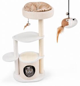KOMFOTTEU, tiragraffi per gatti, altezza 105 cm, con pali rivestiti in sisal