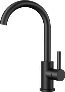 FORIOUS Rubinetto da cucina nero Rubinetto girevole a 360° Miscelatore in acciaio inox Miscelatore monocomando