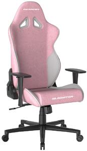 Sedia da gioco DXRacer GLADIATOR rosa e bianca, in tessuto