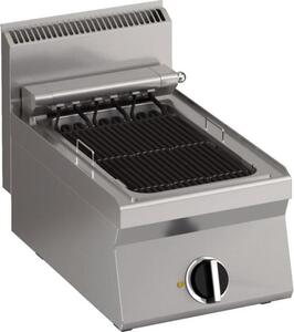 Griglia elettrica a vapore KBS con 1 zona di riscaldamento, 400x650x295 mm, da tavolo, pronta per il collegamento, 400V