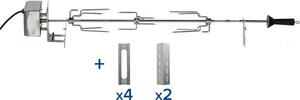 Campingaz Kit Spiedo Elettrico Universale per Griglie 3-4 Serie, Supporta 3 kg