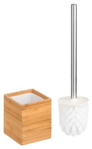 Porta scopino wc da appoggio Natural bamboo in bambù legno chiaro