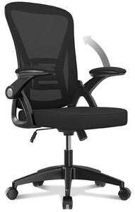 Sedia da ufficio - sedile ergonomico Naspaluro - poltrona con bracciolo ribaltabile a 90° - supporto lombare - regolabile in altezza