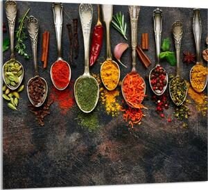 PIATTO IN VETRO PER CUCINA 65x60 Spezie