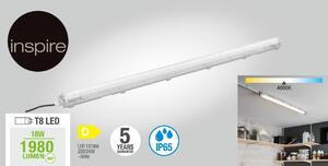 Reglette G13 per garage Batten T8, luce bianco naturale, 127 cm, 1 x 18W 1980LM IP65 INSPIRE