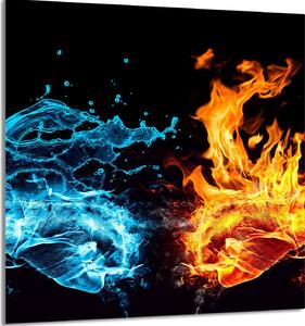 PIATTO IN VETRO PER CUCINA 60x65 Fuoco