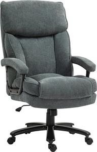 Fortuna Lai Sedia da ufficio alta e grande, portata massima 200 kg, struttura robusta, rivestimento morbido, grigio