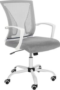 Sedia da ufficio ergonomica - Sedia da ufficio - Comfort regolabile con precisione | Colore base: bianco | Colore: grigio chiaro