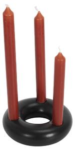 Candelieri, porta candele The home deco factory SUPPORT 3 BOUGIES NOIR M24