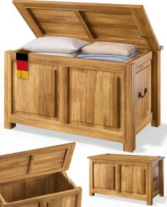 Deuba Cassapanca in Legno 85x44x48cm Vano Contenitore e Coperchio Baule Salvaspazio Pistone a Gas
