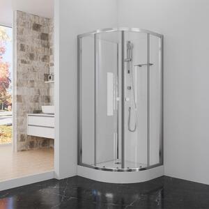Cabina doccia 85x85 MARWELL doccia completa Fresh Shower Square - 85x85x205cm - doccia completa con accesso angolare - con porte scorrevoli - profili in alluminio di alta qualità