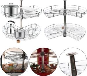 Organizzatore angolare, ruotabile di 270°, design a doppio strato