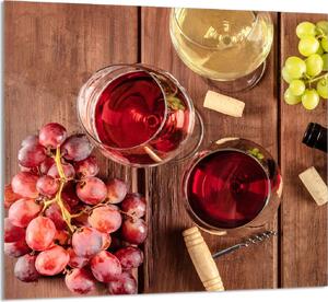 PIATTO IN VETRO PER CUCINA 65x60 Vino