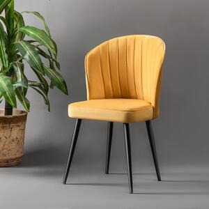 Skye Decor, Rubi - Yellow, set di sedie (2 pezzi), giallo, 100 % MDF, 52 x 42 x 85 cm