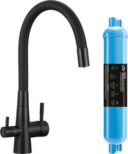 Rubinetto per lavello con bocca flessibile + filtro mineralizzante Riveco Laveo