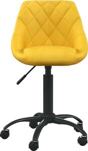 Sedia da Ufficio Giallo Senape in Velluto