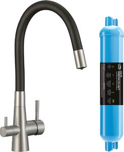 Rubinetto per lavello con bocca flessibile + filtro mineralizzante Riveco Laveo