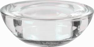 Porta tea light in vetro trasparente H 2 cm L 7.4 x Ø 7.4 cm