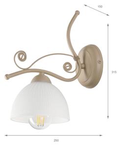 Brilagi - Lampada da parete ANTICO MODERN 1xE27/60W/230V beige