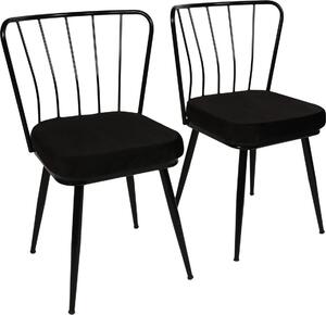 Skye Decor, Yldz- Yldz 181NMB, Schwarz, sedie da ufficio, 82x43x42 cm, telaio: 100% metallo
