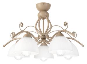 Brilagi - Lampadario a plafone ANTICO MODERN 5xE27/60W/230V beige