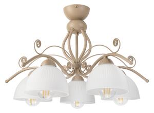 Brilagi - Lampadario a plafone ANTICO MODERN 5xE27/60W/230V beige