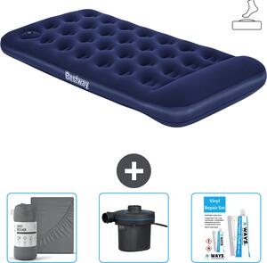 Materasso gonfiabile Bestway - 1 persona - 99 x 188 x 28 cm - Blu - Accessori inclusi