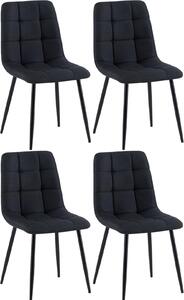 Confortevole sedia da pranzo - Sala da pranzo - Look moderno, ottimo comfort di seduta, protezione del pavimento. Colore: nero