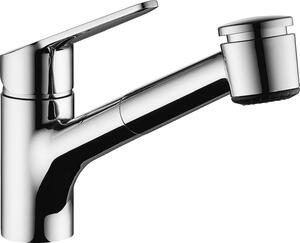 Asdec life ® Miscelatore per lavello KWC Isla cromato, doccetta estraibile a bassa pressione
