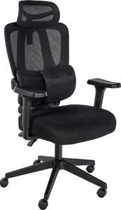 Sedia ergonomica per ufficio - Sedia girevole - Materiale in rete elastica, ottimo comfort di seduta | Colore: nero