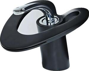 Rubinetto per lavabo, monocomando, da appoggio, cromo nero