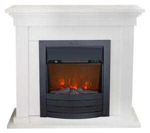 Caminetto elettrico Xaralyn - Calgary - legno bianco - riscaldamento 1800 Watt - caminetto da incasso incluso - caminetto decorativo
