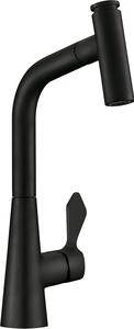 Rubinetto NABER UMORE 2 in nero opaco con bocca estraibile / Rubinetti da cucina / Rubinetti monocomando