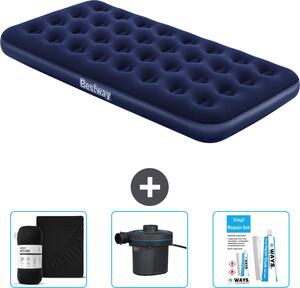 Materasso gonfiabile Bestway - 1 persona - 99 x 188 x 22 cm - Blu - Accessori inclusi