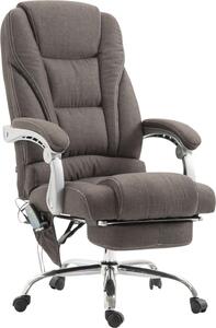 Sedia massaggiante ergonomica - Confortevole sedia da ufficio - Regolabile in altezza e con poggiapiedi | Colore: grigio scuro