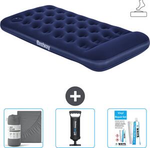 Materasso gonfiabile Bestway - 1 persona - 99 x 188 x 28 cm - Blu - Accessori inclusi