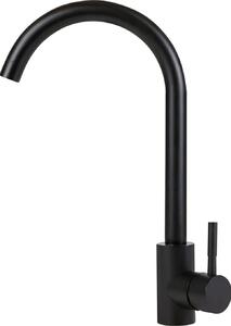 ZMH rubinetto da cucina rubinetto da cucina ad alta pressione - miscelatore in acciaio inox miscelatore girevole a 360° rubinetto da cucina rubinetti lavello miscelatore monocomando - nero