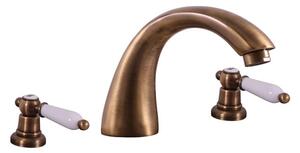 Copia di MORAVA Miscelatore per lavabo a 3 fori con scarico a scomparsa in cromo o cromo-oro RAV SLEZAK