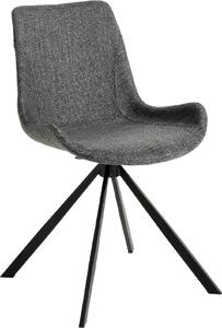 Sedia girevole Angel Cerdá in tessuto grigio scuro 4071
