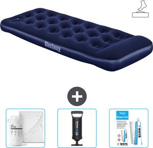 Materasso gonfiabile Bestway - 1 persona - 76 x 185 x 28 cm - Blu - Accessori inclusi